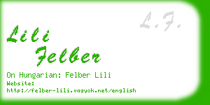 lili felber business card